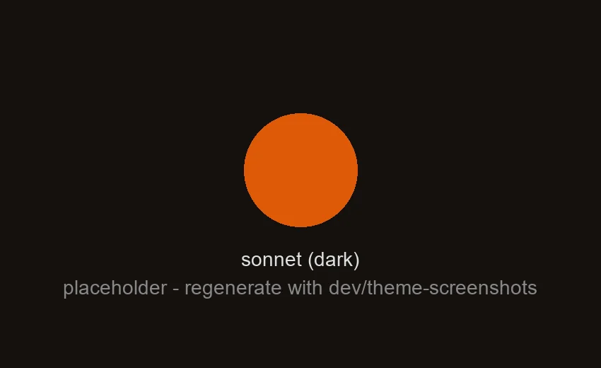 Sonnet dark